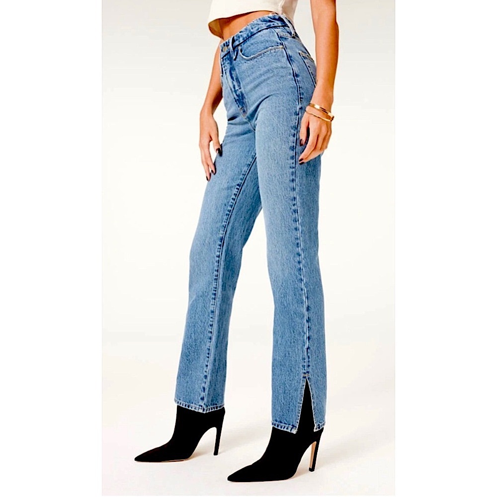 Good American Good Boy High Rise Straight Leg Jeans